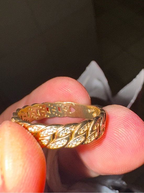 Stampd Jewelry - 10K Gold Braided CZ Women's Fashion Ring